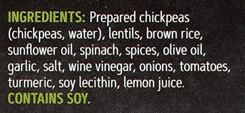 Reese Lentil Harvest Bowl | Chickpeas, Brown Rice, Spinach | High in Fiber & Protein (Pack of 8)