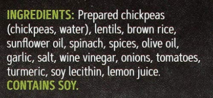 Reese Lentil Harvest Bowl | Chickpeas, Brown Rice, Spinach | High in Fiber & Protein (Pack of 8)