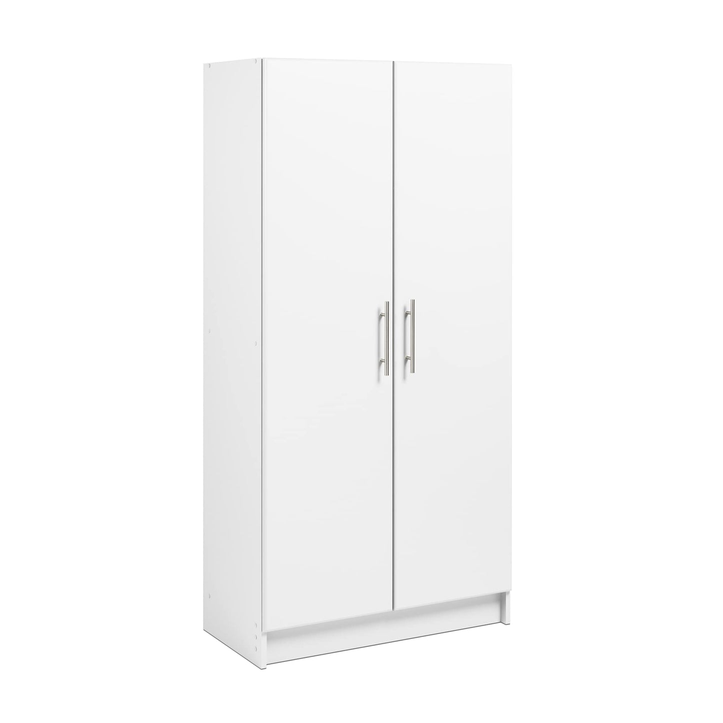 Prepac Elite Tall Garage Storage Cabinet & Pantry Storage Cupboard, 2-Door Freestanding Bathroom or Pantry Cabinet with Adjustable Shelves, 16" D x 32" W x 65" H, White