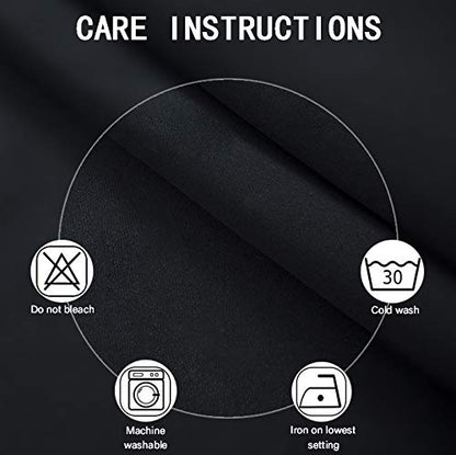 LEMOMO Blackout Curtains 52 x 84 inch Black Curtains Set of 2 Panels Thermal Insulated Room Darkening Bedroom Curtains