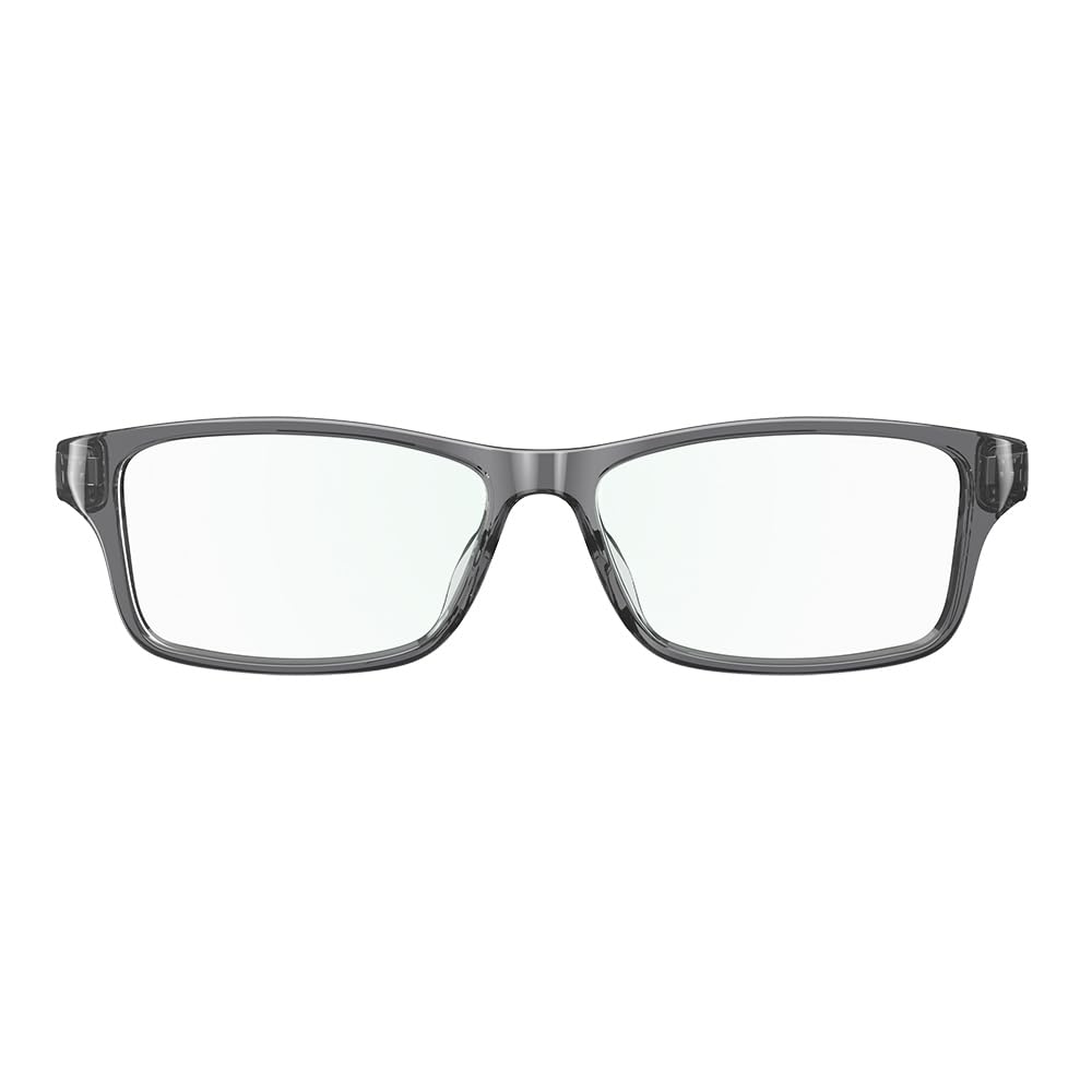Amazon Echo Frames, an Alexa device (newest model), Smart glasses with Alexa, Modern Rectangle frames in Charcoal Gray with blue light filtering lenses