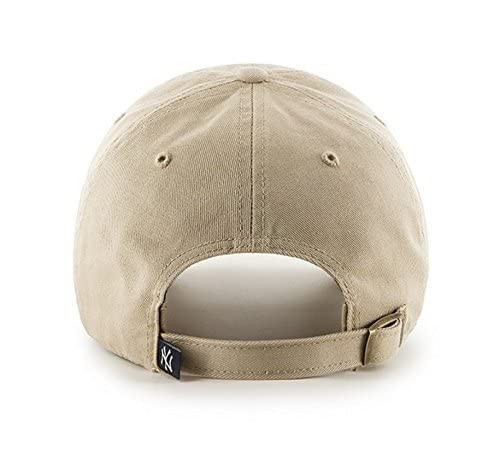 MLB New York Yankees Men's '47 Brand Clean Up Cap, Khaki, One-Size