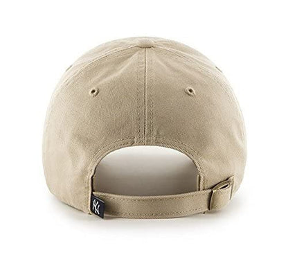 MLB New York Yankees Men's '47 Brand Clean Up Cap, Khaki, One-Size