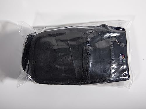 Nuovoware Water Bottle Carrier Bag, 25oz/32oz Bottle Pouch Holder, Adjustable Shoulder Hand Strap 2 Pocket Sling Neoprene Sleeve Sports Accessories for Hiking Travelling Camping, Black