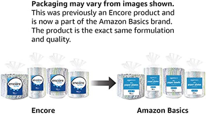 Amazon Basics Ultra Paper Plates, 6.87 Inch, Disposable, 600 Count (2 Pack of 300) (Previously Encore)