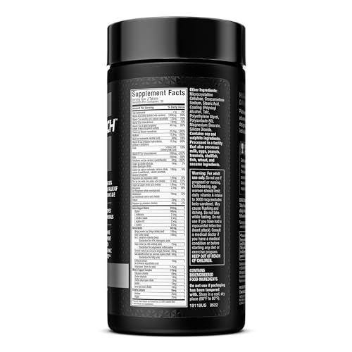 MuscleTech Platinum Multivitamins for Men & Women - Multi-Vitamin Supplement for Immune Support - 18 Vitamins & Minerals, Vitamin A C D E B6 B12 - Daily Workout Supplements for Men - 90 Capsules