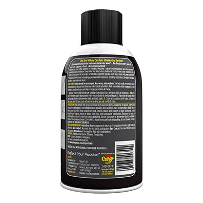 Meguiar's Whole Car Air Refresher, Car Odor Eliminator Spray Permanently Eliminates Unwanted Vehicle Odors Throughout Your Interior, Black Chrome Scent, 2 Oz Aerosol Canister