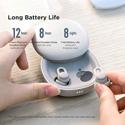 Amazfit Zenbuds Smart Sleep Earbuds, Noise Blocking, in-Ear Alarm, Soothing Sounds, Light and Comfortable, in-Ear Alarm Detection, Cloud White