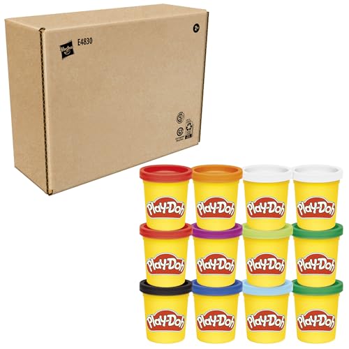 Play-Doh Jewel Colors Bulk 12-Pack of 4-Ounce Cans, Party Favors, Back to School Gifts, Prizes, & Party Favors, Kids Arts & Crafts, Preschool Toys, Ages 2+ (Amazon Exclusive)