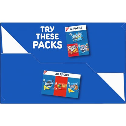 Nabisco Sweet Treats Cookie Variety Pack OREO, OREO Golden & CHIPS AHOY!, School Snacks, 30 Snack Packs (2 Cookies Per Pack)