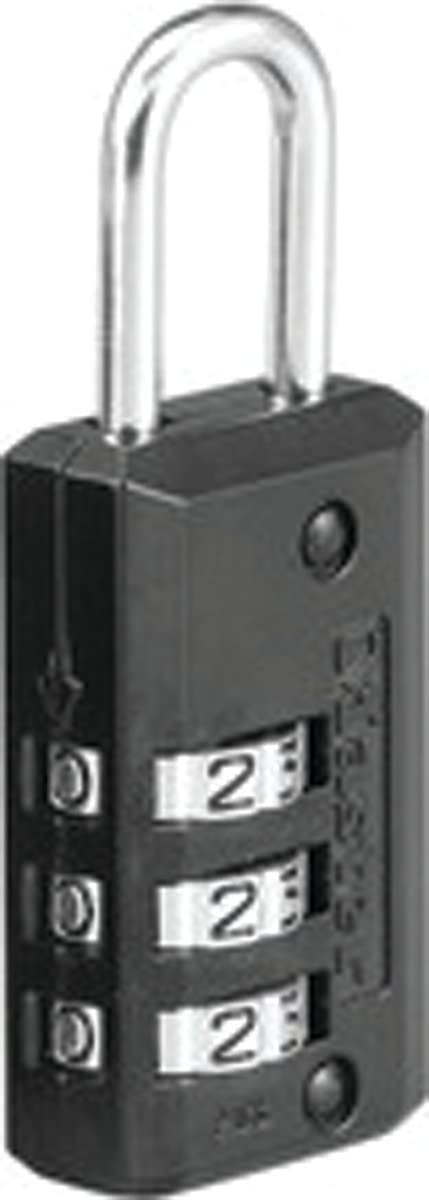 Master Lock Black Set Your Own Combination Luggage Lock, Custom Combo Suitcase Padlock for Travel Bags or Backpacks, 2 Pack, 646T