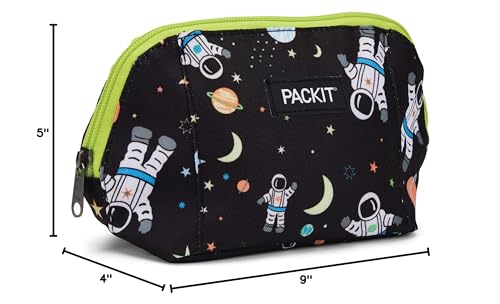 PackIt Freezable Snack Bag, Spaceman, Built with EcoFreeze Technology, Foldable, Reusable, Zip Closure Locks in Cool Dry Air, and Fresh Snacks On the Go