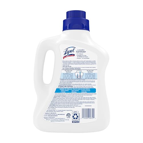Lysol Disinfectant Laundry Sanitizer & Scent Booster, Laundry Detergent Additive, Color Safe Bleach Alternative, Laundry Odor Eliminator, Kills Bacteria & Viruses, Crisp Linen Scent, 90 Fl Oz