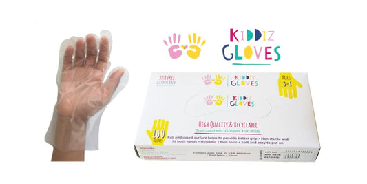 Kiddiz Gloves: Eco-friendly Disposable Gloves for Kids Ages 3 - 8 (100 count)
