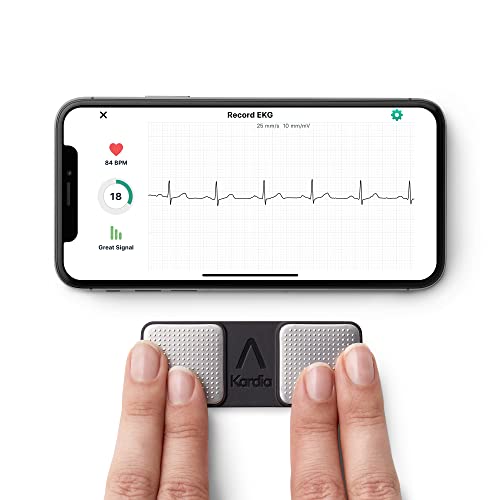 KardiaMobile 1-Lead Personal EKG Monitor – Record EKGs at Home – Detects AFib and Irregular Arrhythmias – Instant Results in 30 Seconds – Easy to Use – Works with Most Smartphones