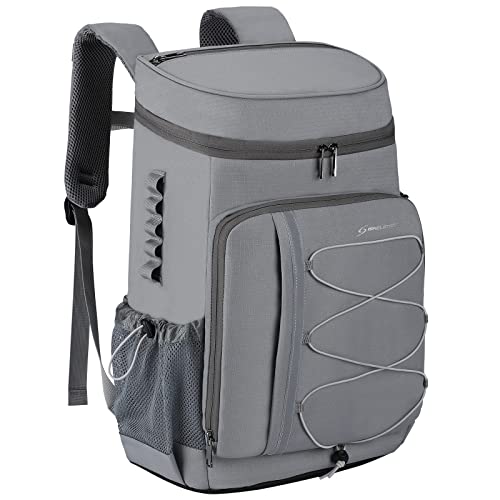Maelstrom 35 Can Backpack Cooler Leakproof,Insulated Soft Cooler Bag,Beach / Camping Cooler,Ice Chest Backpack for Travel, Grocery Shopping,Kayaking,Fishing,Hiking,Grey