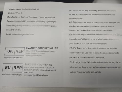 AIMIUZI Laptop Cooling Pad Laptop Cooler Stand, Laptop Fan Cooling Pad for 12-15.6 Inch Laptop Notebooks, 5 Quiet Fans, 5 Angle Adjustable Laptop Cooling Stand (Black)