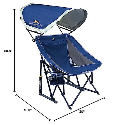 GCI Outdoor Pod Rocker Outdoor Rocking Chair with SunShade Canopy