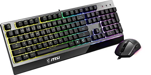 MSI Vigor GK30 Combo, 6-Zone RGB GK30 Gaming Keyboard & GM11 Gaming Mouse, Water Repellent & Splash-Proof, 5000 DPI