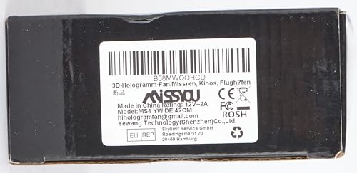 3D Hologram Fan, 42CM 3D Hologram Projector HD LED Holographic Christmas Tree Advertising Display with Remote and Bluetooth and WiFi,1500 Video Library and for Business,Bar,Halloween Missyou 16.5 Inch