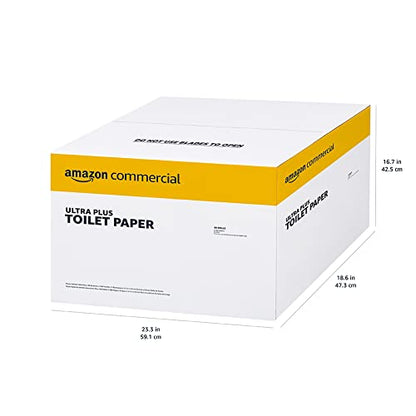 AmazonCommercial 2-Ply Ultra Plus Toilet Paper/Bath Tissue, Septic Safe, FSC Certified, Unscented, 400 Sheets per Roll, 80 Individually Wrapped Rolls