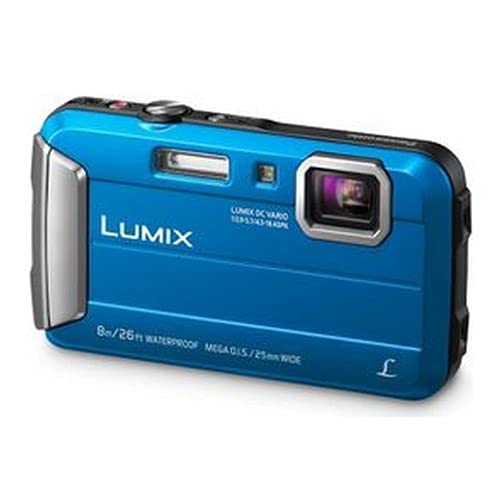 Panasonic LUMIX Waterproof Digital Camera Underwater Camcorder with Optical Image Stabilizer, Time Lapse, Torch Light and 220MB Built-In Memory – DMC-TS30A (Blue)