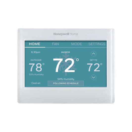 Honeywell Home Smart Color Wi-Fi Programmable Touch Screen Thermostat, Energy Star, Alexa Ready, White - C-Wire Required, Not Compatible with Line Volt Heating, RTH9600WF