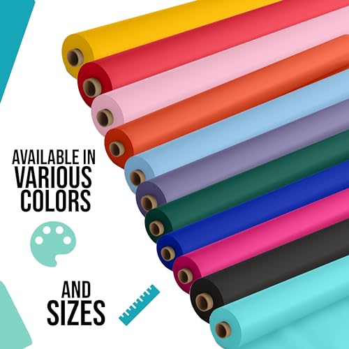 Exquisite Party Solids White Plastic Table Cover Roll 40" X 300' Table Cloth Plastic Cover Roll - Premium Quality Thick 0.5 MIL Banquet Rolls - Disposable Tablecloth Rolls