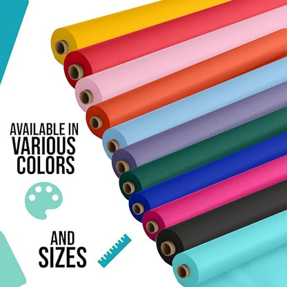 Exquisite Party Solids White Plastic Table Cover Roll 40" X 300' Table Cloth Plastic Cover Roll - Premium Quality Thick 0.5 MIL Banquet Rolls - Disposable Tablecloth Rolls