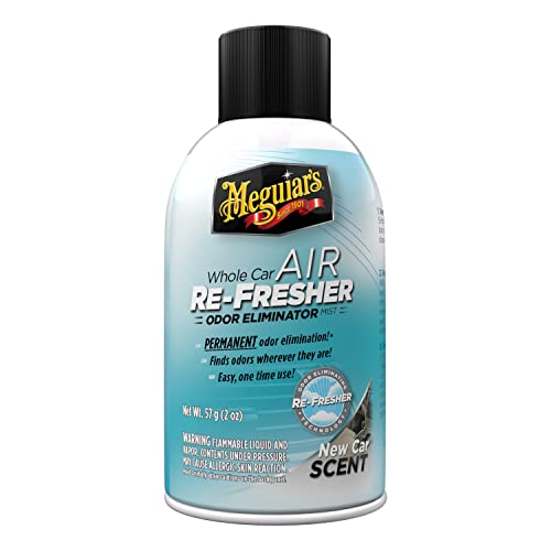 Meguiar's G16402 Whole Car Air Re-Fresher Odor Eliminator Mist, New Car Scent, 2 Fluid Ounces
