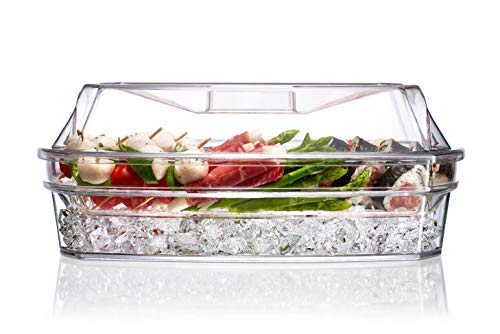 Prodyne Ice Party Platter, 15 1/2" x 11" x 6", Clear