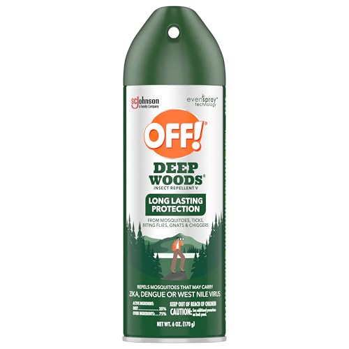 OFF! Deep Woods Insect Repellent Aerosol, Bug Spray with Long Lasting Protection from Mosquitoes and Ticks, 6 oz