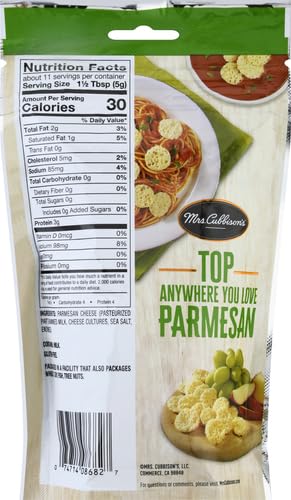 Mrs. Cubbison's Flavor 100 Real Keto Friendly Great for Snacking and Salad Topper, Parmesan Cheese Crisps, 1.98 Ounce