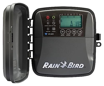 Rain Bird ST8O-2.0 Smart Indoor/Outdoor WiFi Sprinkler/Irrigation System Timer/Controller, WaterSense Certified, 8-Zone/Station, Compatible with Amazon Alexa,Grey/Black
