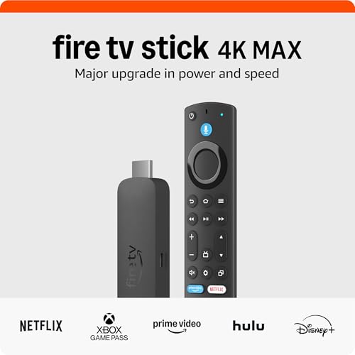 Amazon Fire TV Stick 4K Max streaming device (newest model) with AI-powered Fire TV Search, supports Wi-Fi 6E, free & live TV without cable or satellite