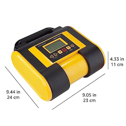 Amazon Basics Portable Car Tire Inflator with Digital Pressure Gauge, 150 PSI, 12V DC, Black