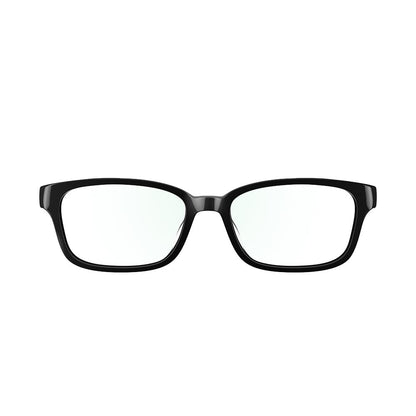 Amazon Echo Frames, an Alexa device (newest model), Smart glasses with Alexa, Rectangle frames in Classic Black with blue light filtering lenses