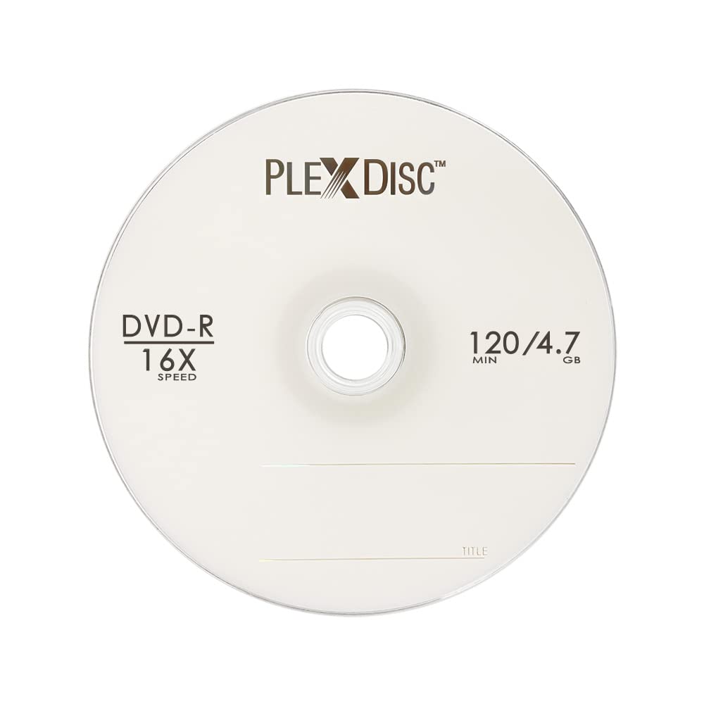 PlexDisc DVD-R 4.7GB 16x Logo Branded Recordable Media Disc - 100 Disc Spindle (FFP) 632-815-BX