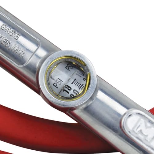 New & Improved - Tire Inflator Gauge with Dual Head Straight Foot Air Chuck 15” Air Hose 10-160 PSI (Box of 5)