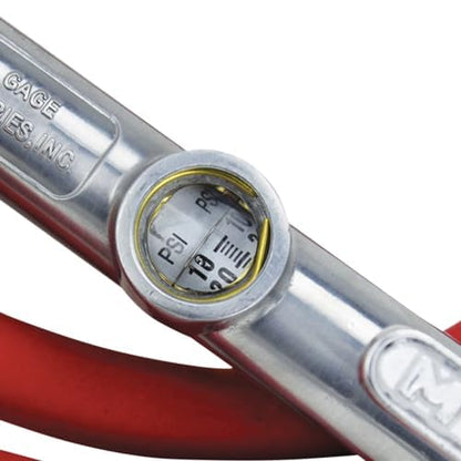 New & Improved - Tire Inflator Gauge with Dual Head Straight Foot Air Chuck 15” Air Hose 10-160 PSI (Box of 5)