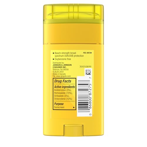 Neutrogena Beach Defense Sunscreen Stick SPF 50, Hands-Free Application, Hawaii Reef Act 104 Compliant, Octinoxate & Oxybenzone Free, Sunscreen for Face & Body, Travel Size, 1.5 oz