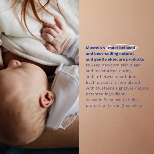 Mustela Newborn Arrival Gift Set - Baby Skincare & Bath Time Essentials - Natural & Plant Based - 5 Items Set