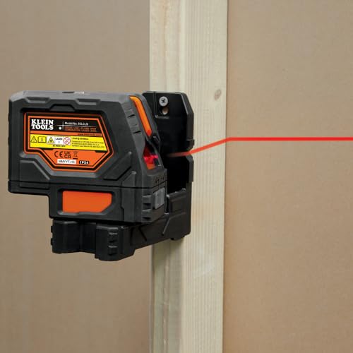 Klein Tools 93LCLS Self-Leveling Laser Level with Bright Red Cross Lines and Plumb Spot, Magnetic and Ceiling Clamp Mounting