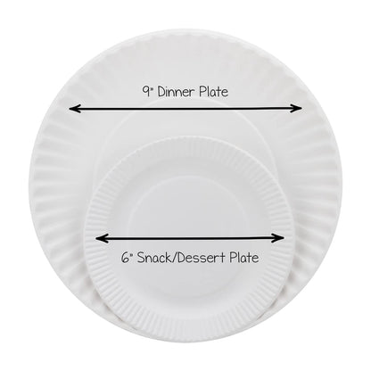 Hygloss Products Paper Plates - Uncoated White Plate - Use for Foodware, Events, Activities, Crafts Projects and More - Environmentally Friendly - Recyclable and Disposable - 6-Inches - 100 Pack