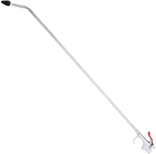 Hiltex 31111 Long Reach Pneumatic Air Blow Gun | 24” Length | 1/4" NPT Air Inlet | Angled Aluminum Nozzle with Pistol Grip Trigger | Rubber Tip