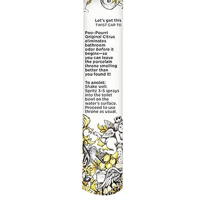 Poo-Pourri Before-You-Go Toilet Spray, Original Citrus, Travel Size 10 mL - Lemon, Bergamot and Lemongrass