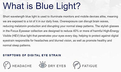 Peepers by PeeperSpecs unisex adult Dylan Focus Blue Light Filtering Reading Glasses, Honey Tortoise, 53 mm US