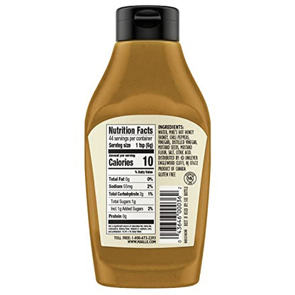 Maille x Mike's Hot Honey Special Edition Savory-Sweet Condiment with a Spicy Kick Hot Honey Dijon Mustard Gluten-Free, Shelf-Stable 9.4oz
