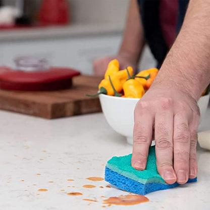 O-Cedar Scrunge Non-Scratch Scrub Sponge (Pack of 6) Multi-Use, All-Purpose, Odor-Resistant, Scrubbing Sponge Safely Cleans All Hard Surfaces in Kitchen and Bathroom