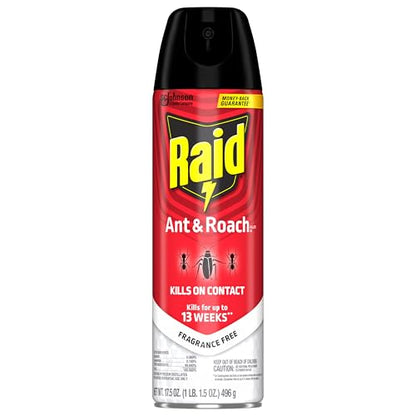Raid Ant and Roach Killer, Fragrance Free, 17.5 OZ